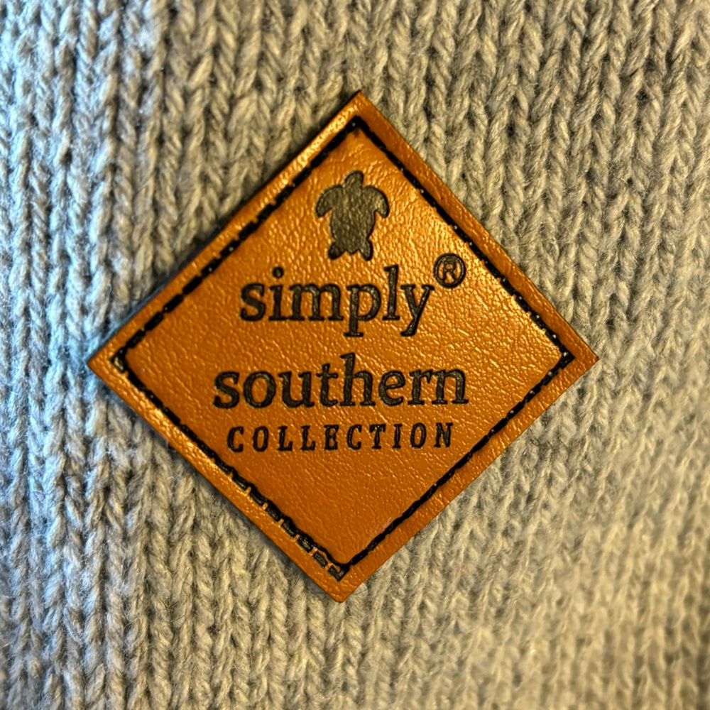 -Simply Southern Valentine Cabled Heart Kit Sweater Women’s Gray Size Medium - Picture 10 of 10
